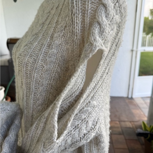 Soft  Surroundings Ivory Knit Wool Sweater SZ M - Picture 4 of 15